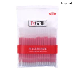 100Pcs/set High Temperature Disappearing Fabric PU Leather Marker Pen BIG Refills for Quilting Sewing and Dressmaking Heat Erase
