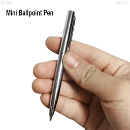 3Pcs/5Pcs Mini Metal Clip Ballpoint Pen 0.7mm Office Signature Rotating Pocket Size Ball Point Pen Small Oil Pens Blue Black Ink