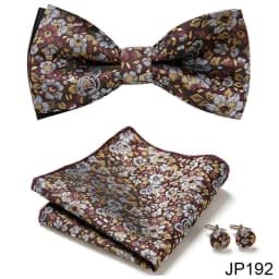 New Paisley Bow Tie for men Wedding Bowtie Handkerchief Cufflink Set Noeud Papillon Silk Pajaritas Cravat Female Male
