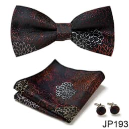 New Paisley Bow Tie for men Wedding Bowtie Handkerchief Cufflink Set Noeud Papillon Silk Pajaritas Cravat Female Male