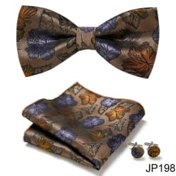 New Paisley Bow Tie for men Wedding Bowtie Handkerchief Cufflink Set Noeud Papillon Silk Pajaritas Cravat Female Male