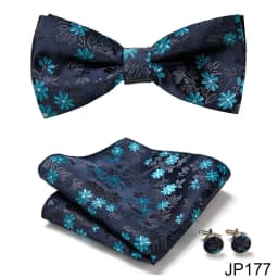 New Paisley Bow Tie for men Wedding Bowtie Handkerchief Cufflink Set Noeud Papillon Silk Pajaritas Cravat Female Male