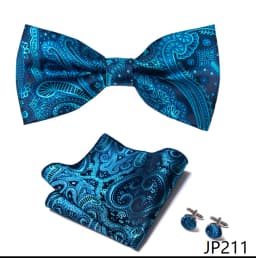 New Paisley Bow Tie for men Wedding Bowtie Handkerchief Cufflink Set Noeud Papillon Silk Pajaritas Cravat Female Male