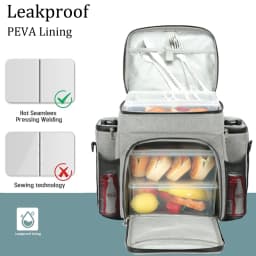 DENUONISS 27L Portable Shoulder Cooler Bag Multilayer Fitness Thermal Bag For Food Picnic Lunch Insulated Cooler Bag Customized