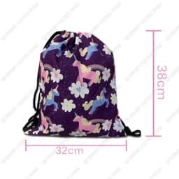 Lovely Animal Cat Pattern Women Drawstring Bag Cute Cartoon Cats Image Printed Storage Bag Canvas Fashion Traveling Backpack