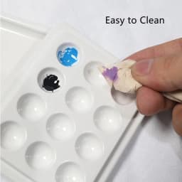 12-Well Mini Imitate Ceramic Watercolor Paint Palette With Lid Plastic Pallet For Gouache Nail Painting Drawing Art Supplies