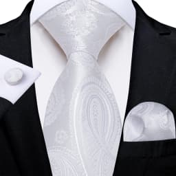 Gray Striped Paisley Ties For Men Wedding Accessories Men's 8cm Neck Tie Pocket Square Cufflinks Gift For Men DiBanGu