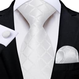Gray Striped Paisley Ties For Men Wedding Accessories Men's 8cm Neck Tie Pocket Square Cufflinks Gift For Men DiBanGu