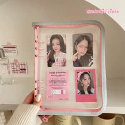 MINKYS A5 A6 Zipper Binder Kpop Photocard Collect Book Photo Cards Organizer Notebook With 10PCS Sleeves School Stationery