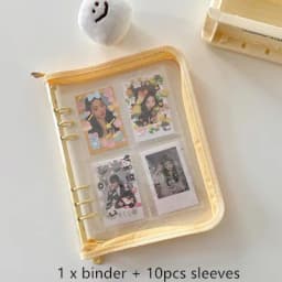 MINKYS A5 A6 Zipper Binder Kpop Photocard Collect Book Photo Cards Organizer Notebook With 10PCS Sleeves School Stationery