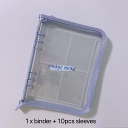 MINKYS A5 A6 Zipper Binder Kpop Photocard Collect Book Photo Cards Organizer Notebook With 10PCS Sleeves School Stationery