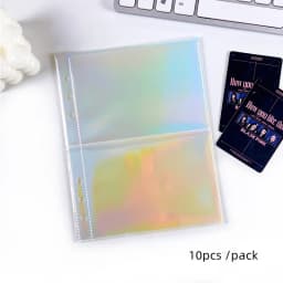 MINKYS A5 A6 Zipper Binder Kpop Photocard Collect Book Photo Cards Organizer Notebook With 10PCS Sleeves School Stationery