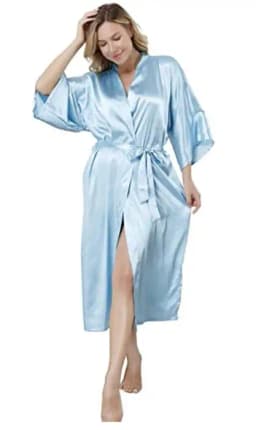 2021 New Satin Chiffon Robes Bridesmaid Robes Bride Robe Women Wedding Long Robe Bathrobe White Robe Satin Robe