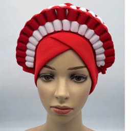 Africa Turban Caps for Women African Aso Oke Headtie Ready to Wear Auto Gele Female Head Wraps Muslim Caps Nigerian Wedding Gele