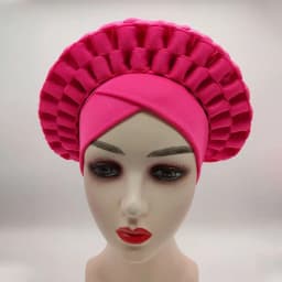 Africa Turban Caps for Women African Aso Oke Headtie Ready to Wear Auto Gele Female Head Wraps Muslim Caps Nigerian Wedding Gele