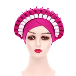 Africa Turban Caps for Women African Aso Oke Headtie Ready to Wear Auto Gele Female Head Wraps Muslim Caps Nigerian Wedding Gele