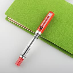 Lanbitou 3059 Fountain Pen Piston Plastic Ink Pen EF/F Nib Silver Clip Business Stationery Office School Supplies Writing Gift