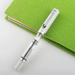 Lanbitou 3059 Fountain Pen Piston Plastic Ink Pen EF/F Nib Silver Clip Business Stationery Office School Supplies Writing Gift