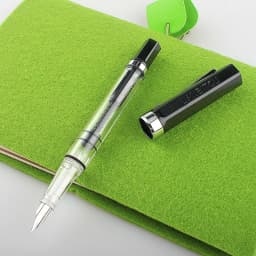Lanbitou 3059 Fountain Pen Piston Plastic Ink Pen EF/F Nib Silver Clip Business Stationery Office School Supplies Writing Gift
