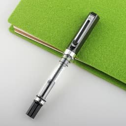 Lanbitou 3059 Fountain Pen Piston Plastic Ink Pen EF/F Nib Silver Clip Business Stationery Office School Supplies Writing Gift