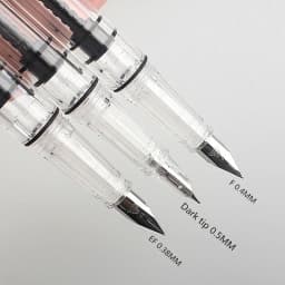 Lanbitou 3059 Fountain Pen Piston Plastic Ink Pen EF/F Nib Silver Clip Business Stationery Office School Supplies Writing Gift