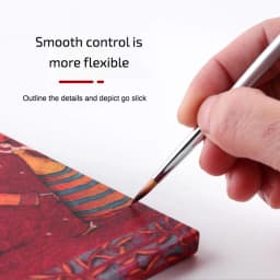 6 pieces Nylon hair hook line pen gouache acrylic oil paint brush Long wood rod stroke line meticulous hand-painted art tool