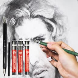 4mm Sketch Drawing Mechanical Pencil Automatic Charcoal Pencils For Students Kids Gift Stationery Supplies TR-4000 Art Pencil