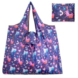 Personal Style Large Tote ECO Reusable Polyester Portable Shoulder Women's Handbags Folding Pouch Shopping Bag Storage