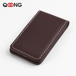 Custom Lettering Strong Magnet Money Clip Wallet Slim Men Women Moneyclip Leather Pocket Clamp Credit Card Cash Case Holder