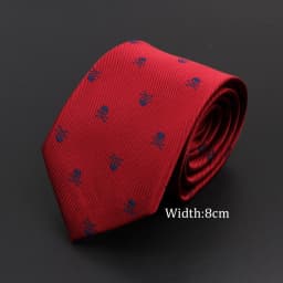 New Casual Skull Ties For Men Classic Slim 8cm Polyester Neckties Fashion Man Tie Gift For Men Wedding Groom Business Necktie