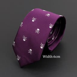New Casual Skull Ties For Men Classic Slim 8cm Polyester Neckties Fashion Man Tie Gift For Men Wedding Groom Business Necktie