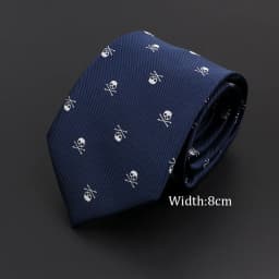 New Casual Skull Ties For Men Classic Slim 8cm Polyester Neckties Fashion Man Tie Gift For Men Wedding Groom Business Necktie