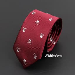 New Casual Skull Ties For Men Classic Slim 8cm Polyester Neckties Fashion Man Tie Gift For Men Wedding Groom Business Necktie