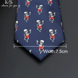 New Casual Skull Ties For Men Classic Slim 8cm Polyester Neckties Fashion Man Tie Gift For Men Wedding Groom Business Necktie