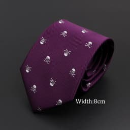 New Casual Skull Ties For Men Classic Slim 8cm Polyester Neckties Fashion Man Tie Gift For Men Wedding Groom Business Necktie