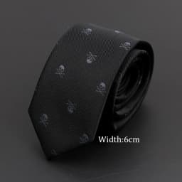 New Casual Skull Ties For Men Classic Slim 8cm Polyester Neckties Fashion Man Tie Gift For Men Wedding Groom Business Necktie