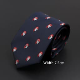 New Casual Skull Ties For Men Classic Slim 8cm Polyester Neckties Fashion Man Tie Gift For Men Wedding Groom Business Necktie