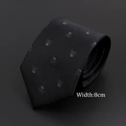 New Casual Skull Ties For Men Classic Slim 8cm Polyester Neckties Fashion Man Tie Gift For Men Wedding Groom Business Necktie