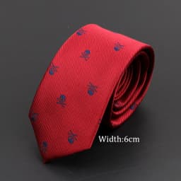 New Casual Skull Ties For Men Classic Slim 8cm Polyester Neckties Fashion Man Tie Gift For Men Wedding Groom Business Necktie