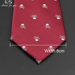 New Casual Skull Ties For Men Classic Slim 8cm Polyester Neckties Fashion Man Tie Gift For Men Wedding Groom Business Necktie