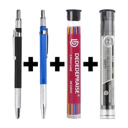 DEDEDEPRAISE Sketch 2.0MM Press Mechanical Pencil & 36colors Leads Drawing Colored Pencils Automatic Pencils Replacement Leads