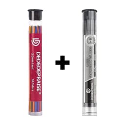 DEDEDEPRAISE Sketch 2.0MM Press Mechanical Pencil & 36colors Leads Drawing Colored Pencils Automatic Pencils Replacement Leads