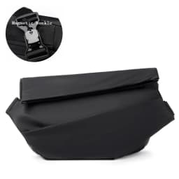Men's Functional Crossbody Bag Waterproof Messenger Bag with Magnetic Buckle Large Capacity Chest Bag for Daily Commute&Cycling