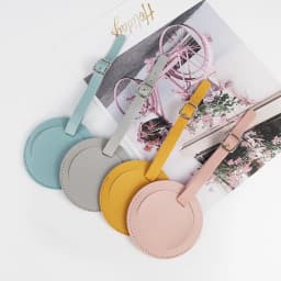 Fancy Lovely Round Luggage Tag Custom Letters Popular Travel Accessories Suitcase Baggage Card Tag DIY Personalize Initials Gift