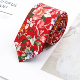 Cotton Floral Ties For Men Casual Slim Neckties Skinny Wedding Party Business Daily Neckwear Tie Dress Accessories Gift For Man