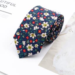 Cotton Floral Ties For Men Casual Slim Neckties Skinny Wedding Party Business Daily Neckwear Tie Dress Accessories Gift For Man