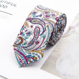 Cotton Floral Ties For Men Casual Slim Neckties Skinny Wedding Party Business Daily Neckwear Tie Dress Accessories Gift For Man