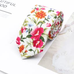 Cotton Floral Ties For Men Casual Slim Neckties Skinny Wedding Party Business Daily Neckwear Tie Dress Accessories Gift For Man