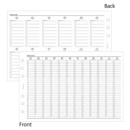Simple Vertical Yearly Plan Check List A6 Planner Insert Journal Refill Three Fold Filler Papers for 6 Hole Binder Organizer