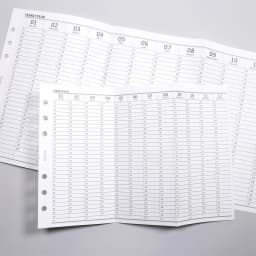 Simple Vertical Yearly Plan Check List A6 Planner Insert Journal Refill Three Fold Filler Papers for 6 Hole Binder Organizer